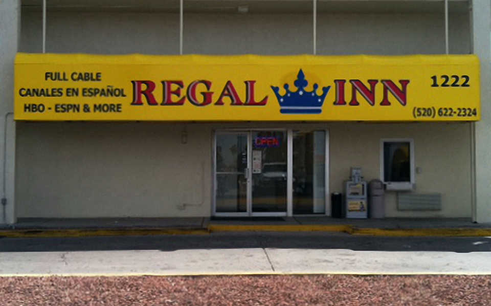 Awning Building Sign for Regal Inn in Tucson