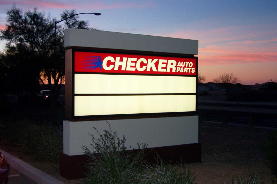 Checker Auto Multi Tenant Sign by Addisigns