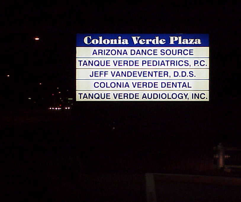 Colonial Verde Plaza Multi Tenant Sign Pylon Monument by Addisigns