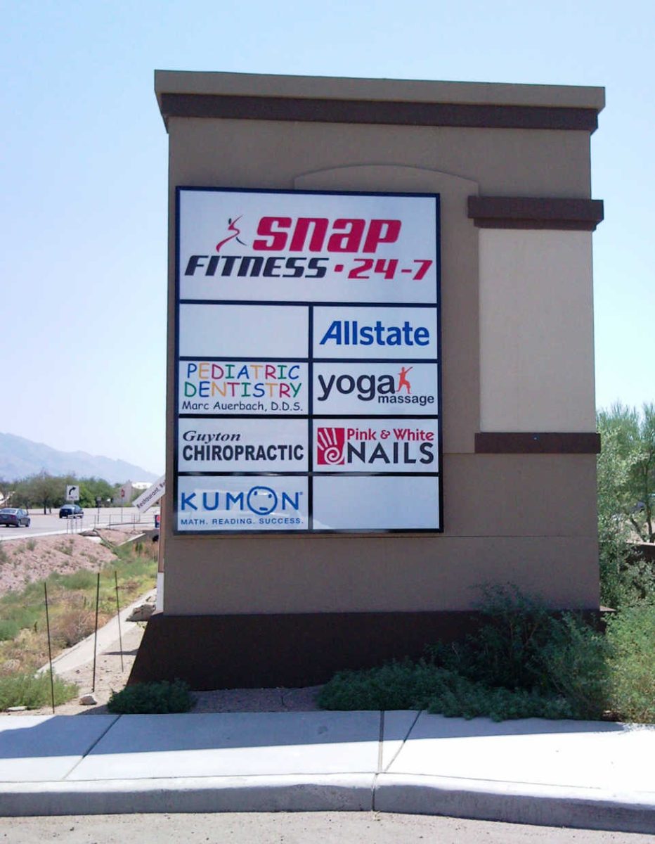 Snap Fitness, Allstate Multi Tenant Sign Pylon Monument by Addisigns