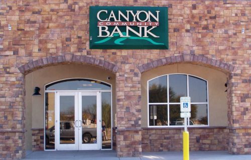 Canyon Community Bank Exterior pan channel letters